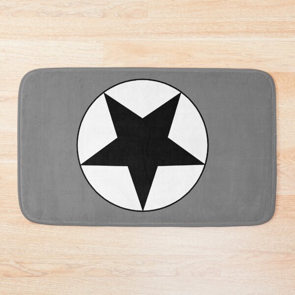 Item preview, Black Star on White Circle (gray background) designed and sold by Greenwood2112.