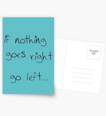 go left... Postcards