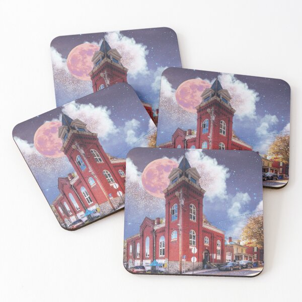 Item preview, Old firehouse with moon design (Jigsaw Puzzle format) designed and sold by MrRainbowArt.