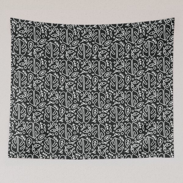 Item preview, Simple Houseplant Outline Pattern - Black & White designed and sold by Rachel McNeil.