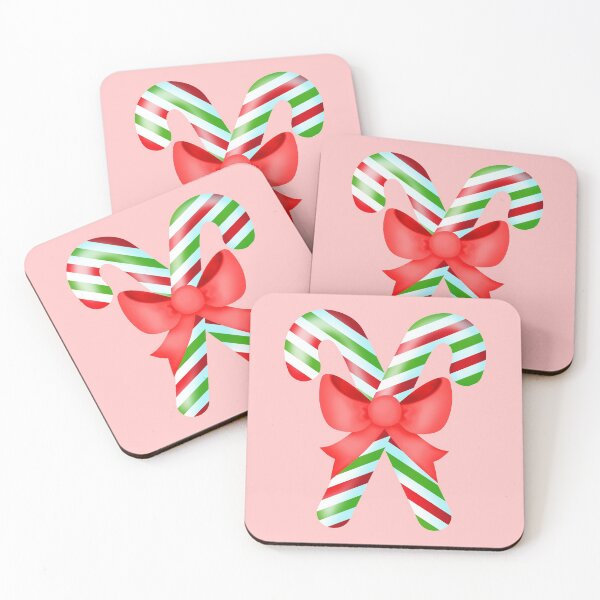 Item preview, red and green candy canes with red bow designed and sold by prismatic paper co.