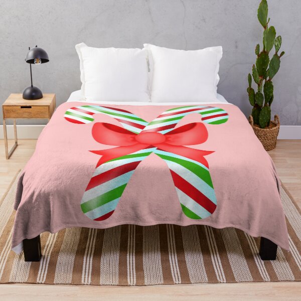 Item preview, red and green candy canes with red bow designed and sold by prismatic paper co.