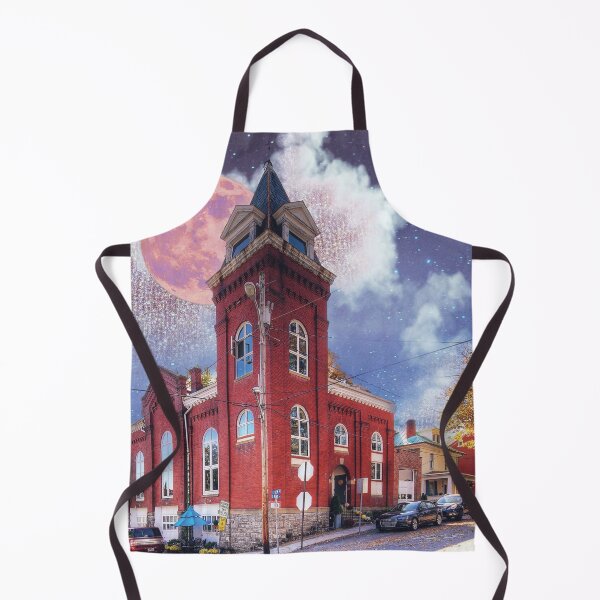 Item preview, Old firehouse with moon design (Jigsaw Puzzle format) designed and sold by MrRainbowArt.