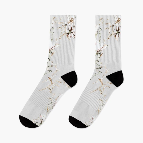 Item preview, Three flowers on light gray designed and sold by WzoryOzdobne.