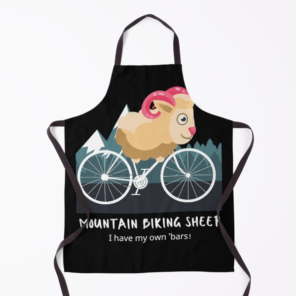 Item preview, Mountain biking sheep - I have my own 'bars! designed and sold by JellyBeenzz.