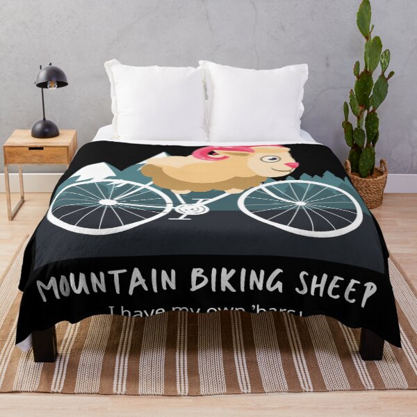 Item preview, Mountain biking sheep - I have my own 'bars! designed and sold by JellyBeenzz.