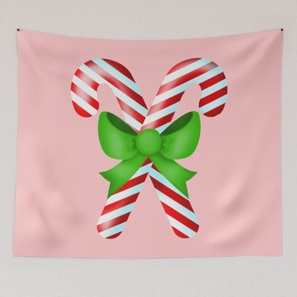 Item preview, red candy canes with red bow designed and sold by prismatic paper co.