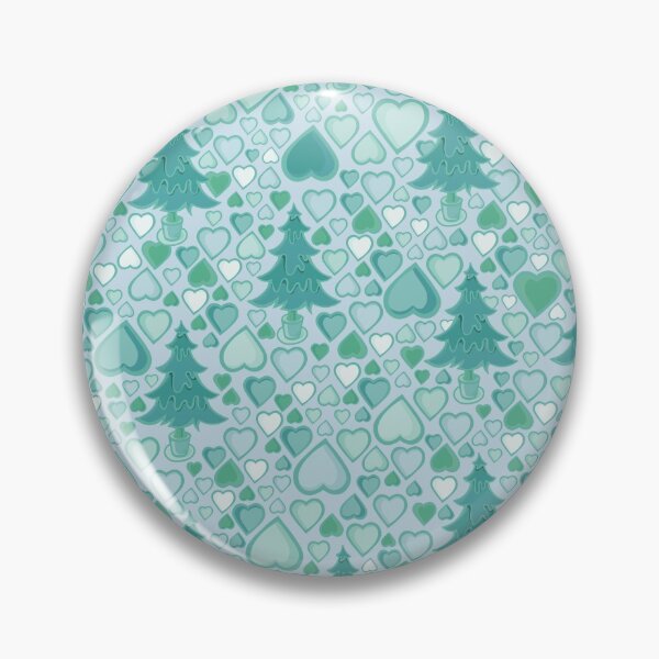 Item preview, Christmas Pine Trees and Hearts - Light BluePalette designed and sold by Sketchbook Designs.