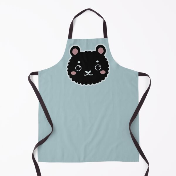 Item preview, cute fluffy blackbear on teal designed and sold by DesignByJennyyy.