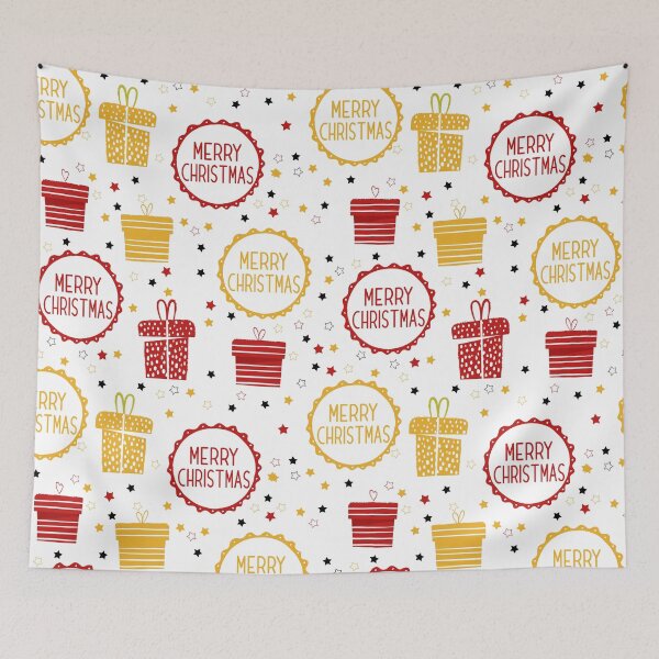 Item preview, Merry Christmas Gifts Stars Presents Pattern designed and sold by PY Tees.