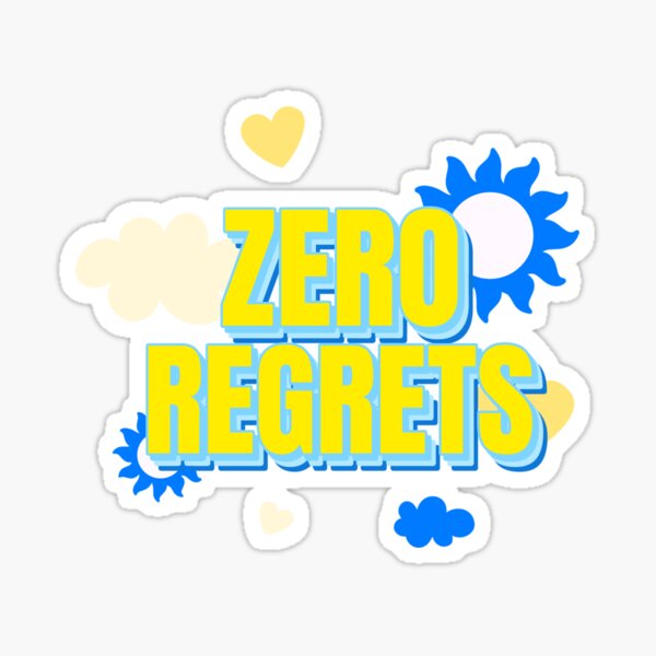 Item preview, Zero Regrets Decal No Regrets designed and sold by jacks-tees.