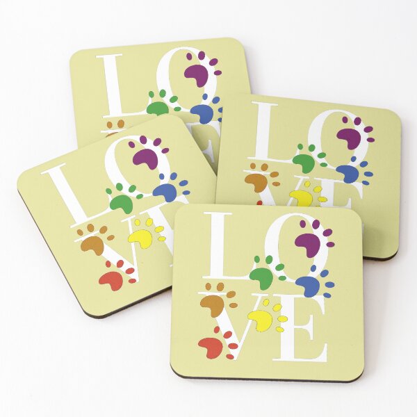 Item preview, Cat Dog Paws Love Rainbow designed and sold by ittybittyowl.