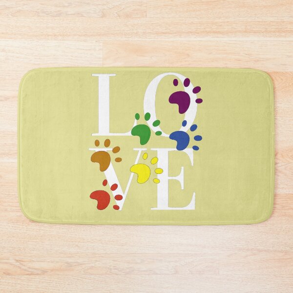 Item preview, Cat Dog Paws Love Rainbow designed and sold by ittybittyowl.
