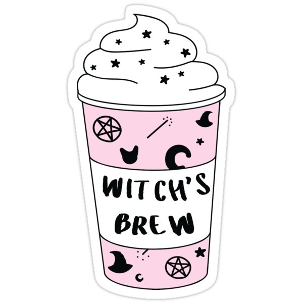 witchs brew coffee trendyhipstertumblr meme stickers by bratsy