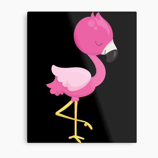 Adopt me Cute Flamingo Metal Print