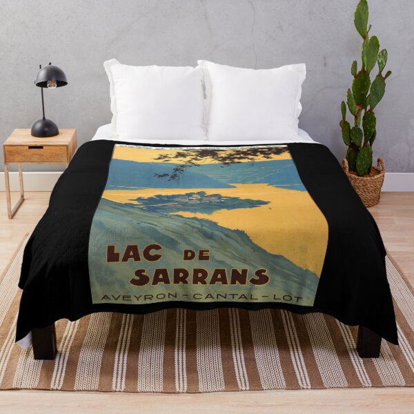 Item preview, retro classic POM Lac de Sarrans poster designed and sold by CorasPosters.