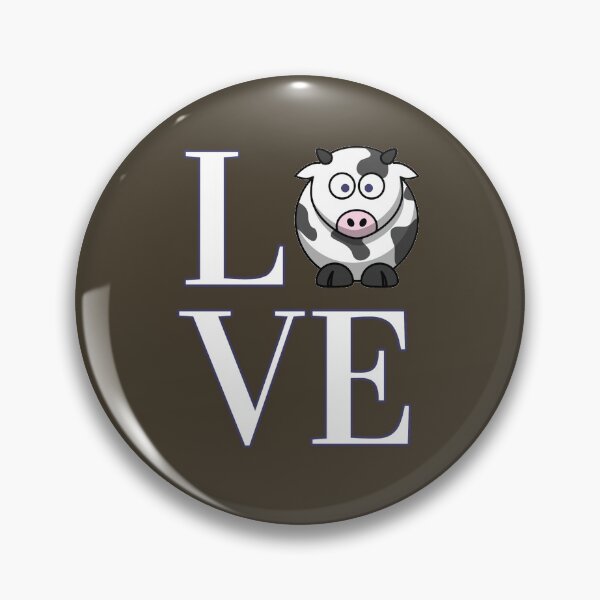 Item preview, Cow Love in Blue, Black, Taupe Vintage designed and sold by ittybittyowl.