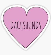 SAUSAGE DOG / DACHSHUND LOVE Sticker