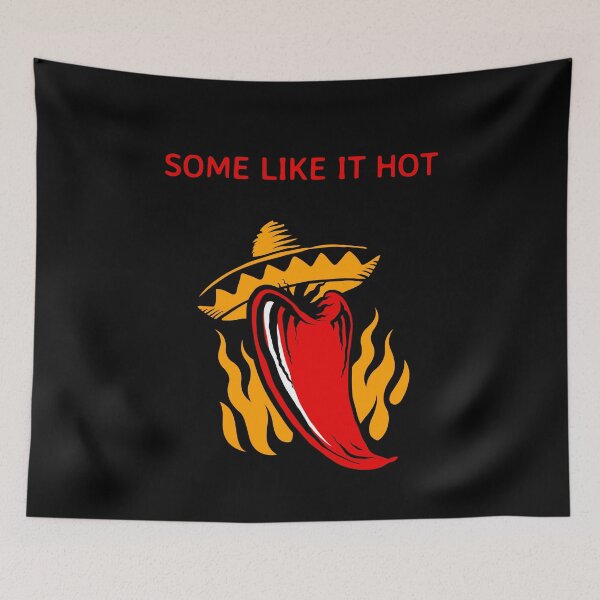 Item preview, Some Like It Hot - Flaming Pepper with Sombrero designed and sold by AnnieDesignCo.