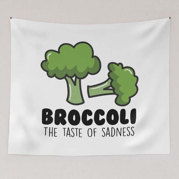 Item preview, Broccoli The Taste of Sadness Funny T-Shirt designed and sold by ThreadofHonor.
