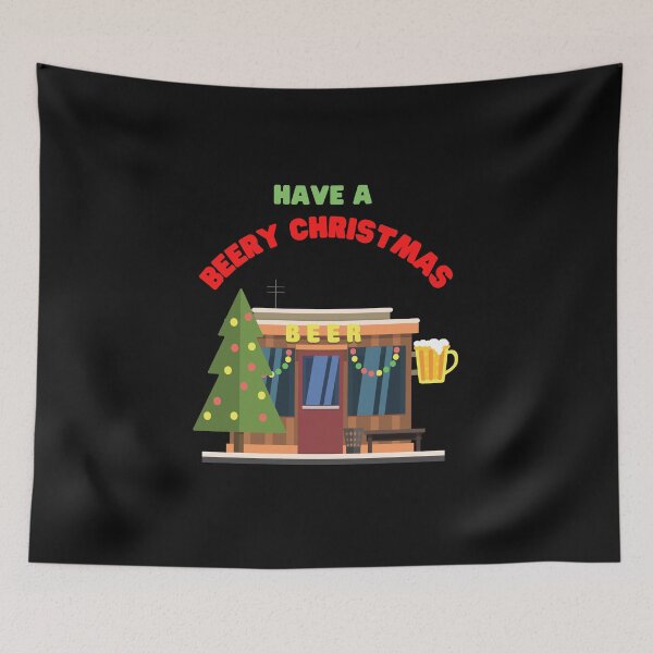 Item preview, Beer, Christmas, Merry Christmas, xmas, santa claus, holiday, beery christmas, holidays, brew beers t shirt, drinkers team party, funny, santa, beer santa claus hat, beery christmas gift, designed and sold by bimmer325.