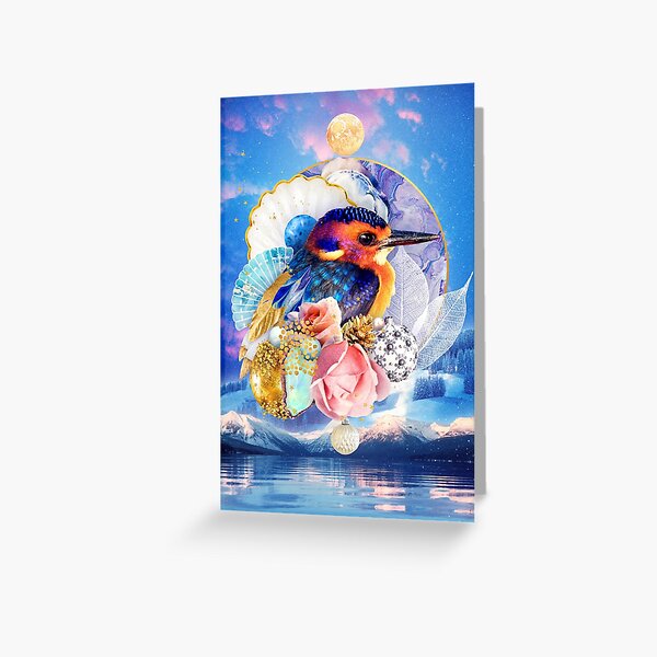 Festive Feathers: African Pygmy Kingfisher Greeting Card