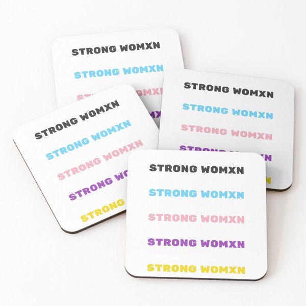 Item preview, STRONG WOMXN sticker pack trans and nonbinary colors designed and sold by Inspirationmotivation.