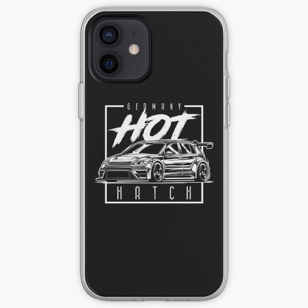 Hot Hatch Golf R Mk7 (impresión en blanco) Funda blanda para iPhone