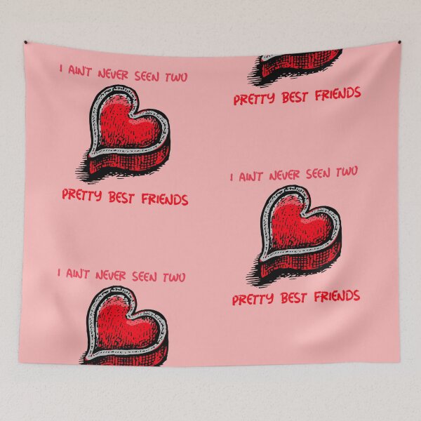 Item preview, I Ain't Never Seen Two Pretty Best Friends Red Heart designed and sold by Mustard Prophet.