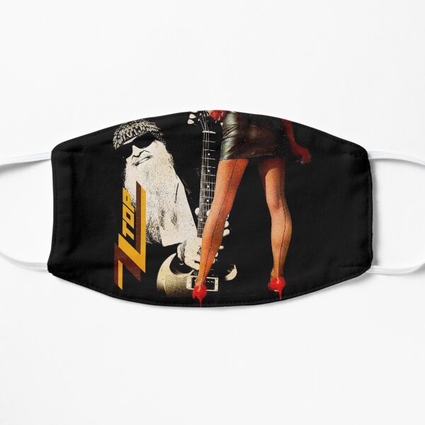 zz top vintage colorful retro classic rock tshirt design Mask