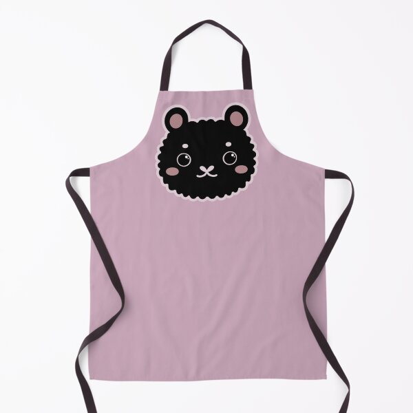 Item preview, cute fluffy blackbear on pink designed and sold by DesignByJennyyy.