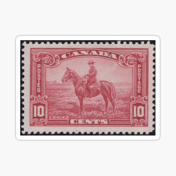 RCMP - 1935 classic Mountie stamp - CANADA Sticker
