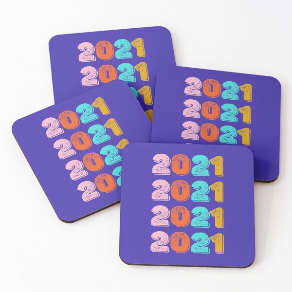 Item preview, 2021 new year - bold retro vintage looking distressed style designed and sold by Mindy Bubble.