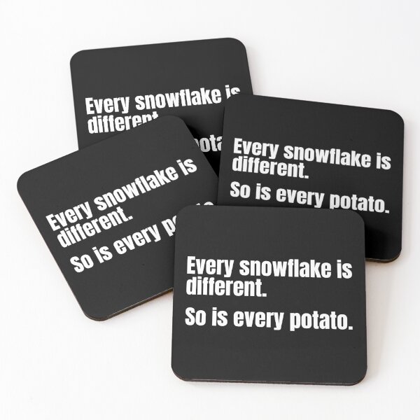 Item preview, Every snowflake is different. So is every potato.  designed and sold by mind-illusions.