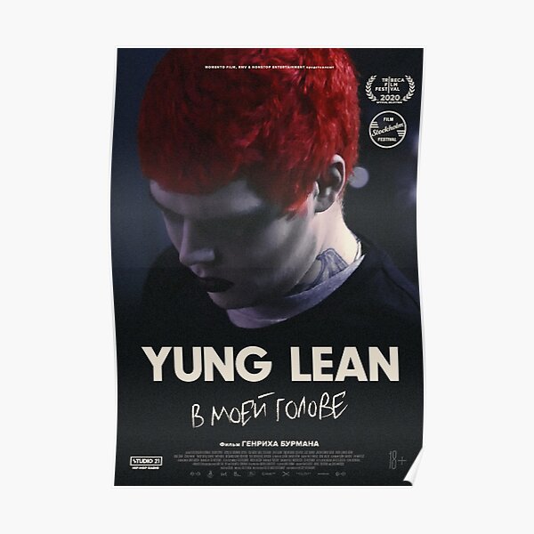 Yung lehne mich in mein Kopfplakat Poster