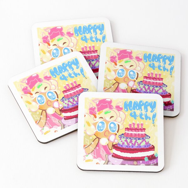 Item preview, Birthday cake cookies 4th anniversary celebration! designed and sold by Floofypeach.