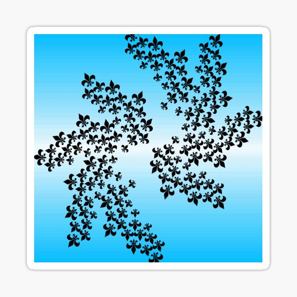 Fleur de Lis Fractal Sticker