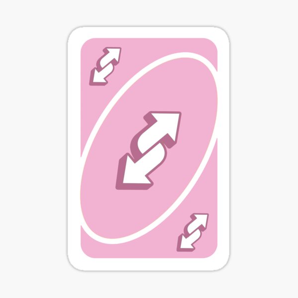 Uno Reverse Card Sticker for Sale by cherrybombrb