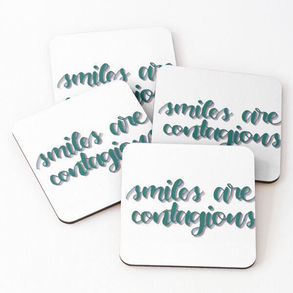 Item preview, Smiles Are Contagious Calligraphy Writing Green designed and sold by zuzannaaa.