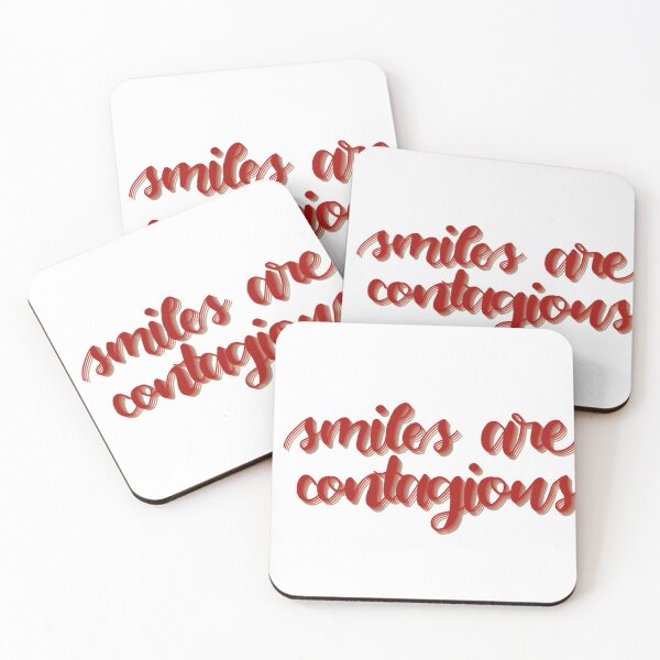 Item preview, Smiles Are Contagious Calligraphy Writing Red and Pink designed and sold by zuzannaaa.