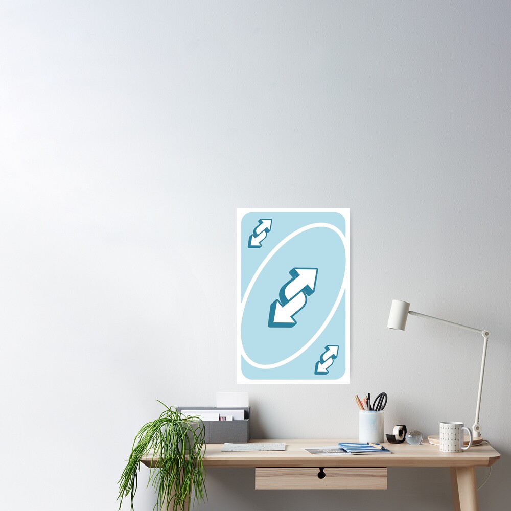 Uno Reverse Card Blue Sticker for Sale by YourLilMaymi