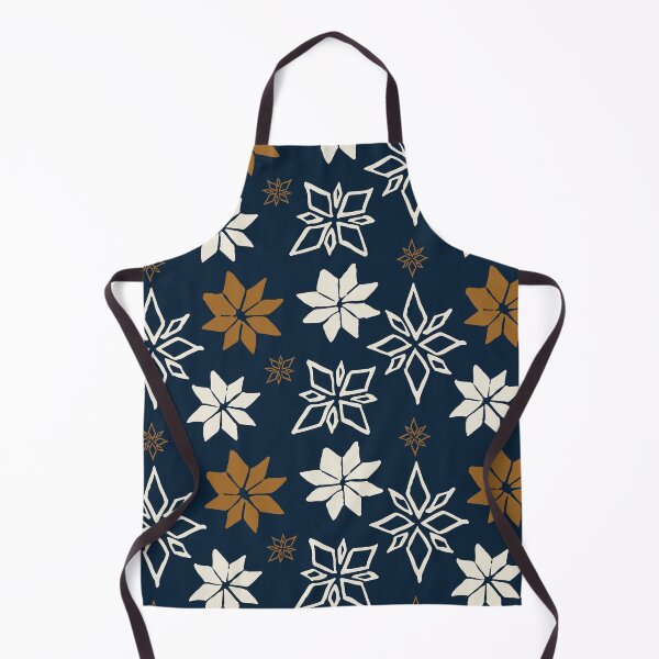 Item preview, Hand Painted Nordic Shapes, Umber and White on Navy designed and sold by KShedenhelm.