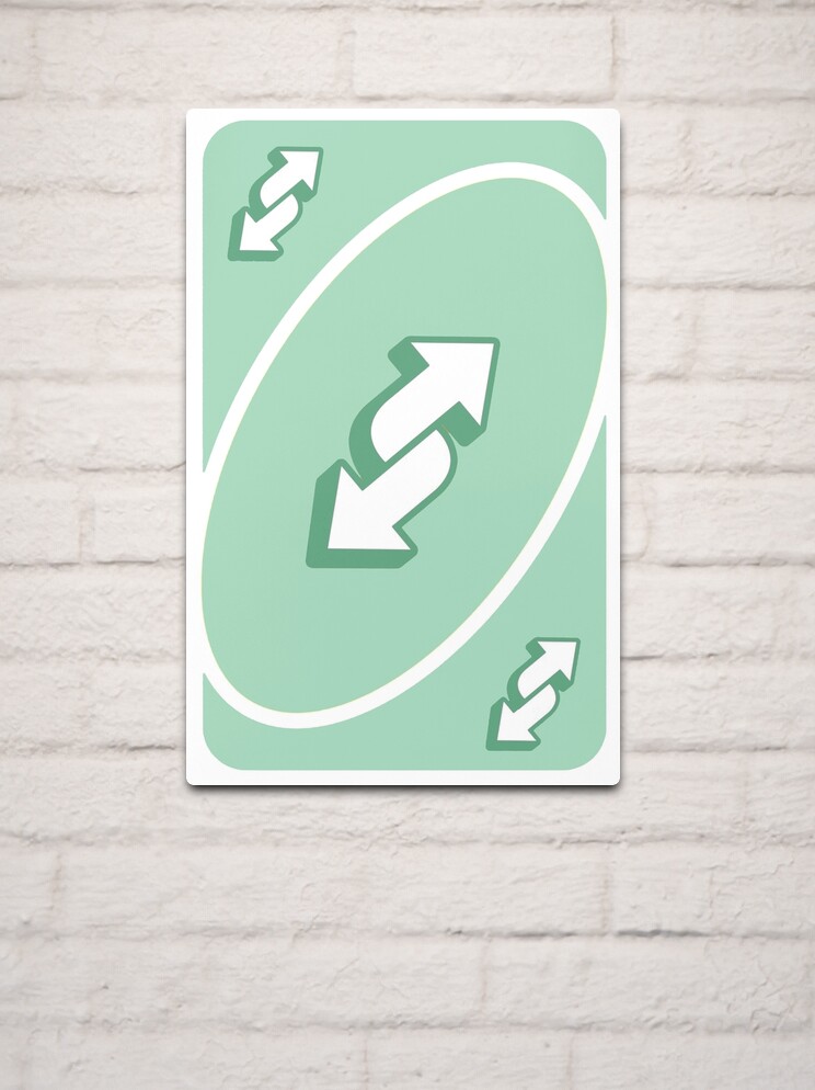 Pastel Green Uno Reverse Card | Greeting Card