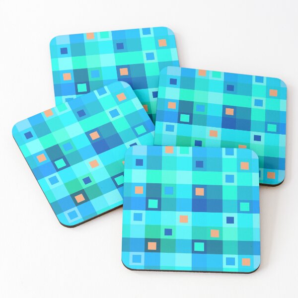 Item preview, Modern Plaid in Blue Green Orange designed and sold by Whoopsidoodle.