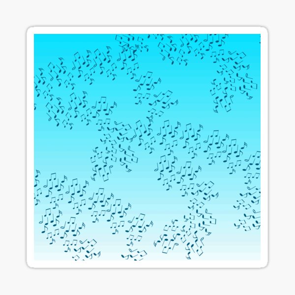 Scattered Music Notes Sticker