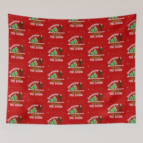 Item preview, Squatching Through the Snow Funny Bigfoot Christmas designed and sold by strangeology.