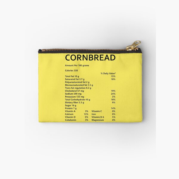 Item preview, Cornbread Nutrition Facts designed and sold by hockeng.