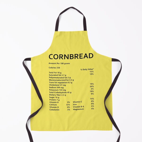Item preview, Cornbread Nutrition Facts designed and sold by hockeng.