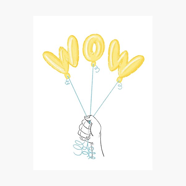 Wow Balloons Photographic Print