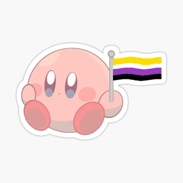 Kirby Non Binary Flag 3 Sticker By Socpun Redbubble